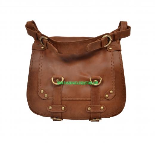 Handcraft's Pure Leather Vintage Buffalo Leather Brown Sling Bag | Cross Body Bag | Satchel Bag For Women 
